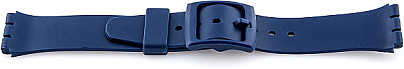   Uhrenarmband Kunststoff blau mit Dornschließe, ohne Naht 