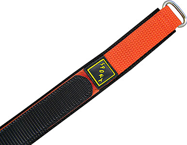   Uhrenarmband Klettarmband Sport Dornschließe - Nylon - Orange ohne Naht 