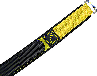   Uhrenarmband Klettarmband Sport  - Nylon - gelb ohne Naht 