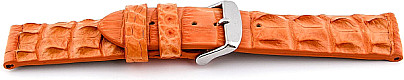   Uhrenarmband Dornschließe - Echt Alligator - Orange ohne Naht 