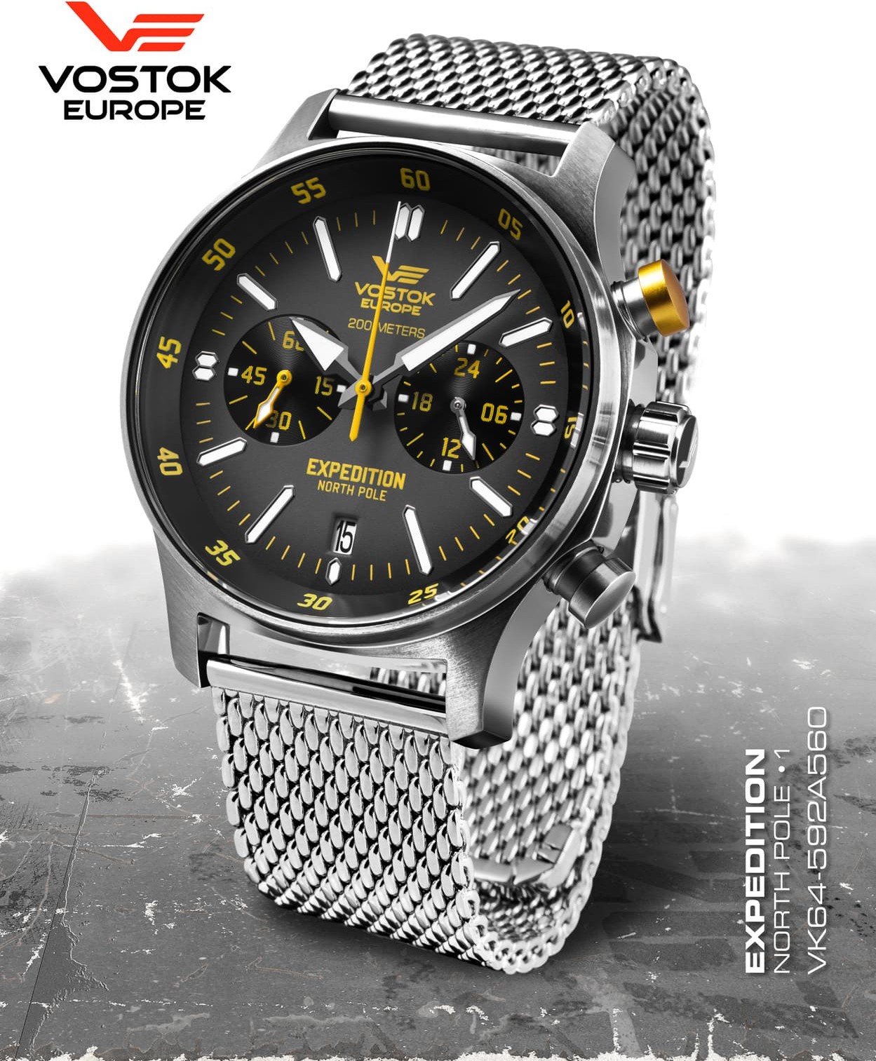  Vostok Europe Expedition Nordpol 1 Chronograph black/yellow 