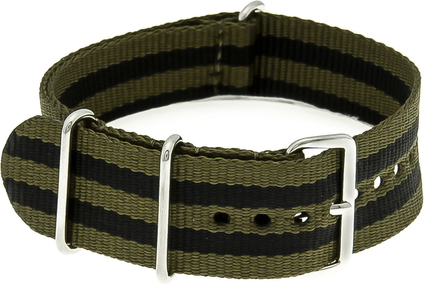  Nylon Watchband nylon military darkgreen-black 