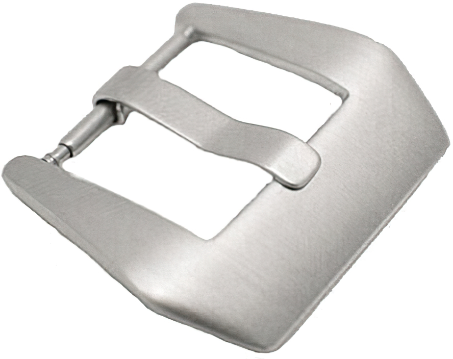  V-form Wide brushed silver buckle 