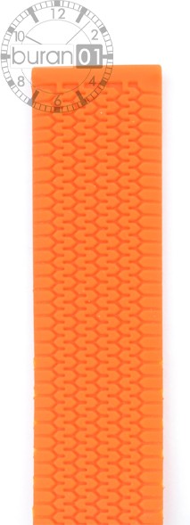   Watch Band Reifen Faltschließe - Silikon - orange 