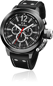  TW STEEL Ceo Canteen PVD black coated steel case - precision chrono movement 