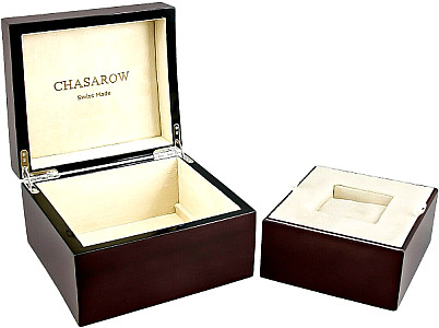  Chasarow Uhrenbox L watch box for 1 Watch wooden without key 
