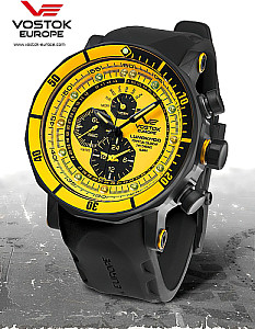  Vostok Europe Chronograph Lunokhod 2 Black / Yellow 