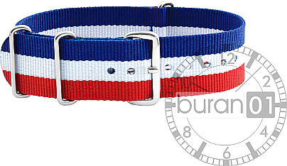   Military Nylon strap blue-white-red 