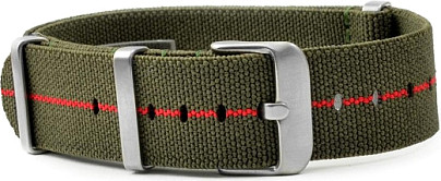  Nylon Watchband nylon military NATO elastic green-red 