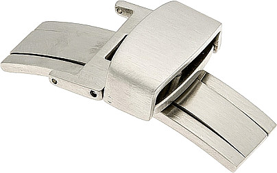  Version II bracelet clasp for watch strap silver brushed 