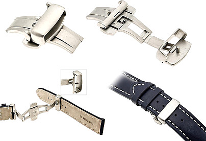   Replacement buckle for watch straps silver matt 