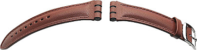   Watch Band Hirsch Arizona - Chronos Dornschließe - Leder - dunkelbraun with braun stitching 