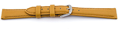   Watch Band 71S Chur Dornschließe - Leder, glatt - dunkelgelb with gelb stitching 