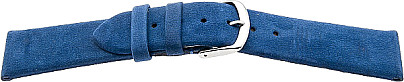   Watch Band Leder, glatt blau with Dornschließe, without  stitching 
