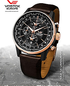  Vostok Europe World Timer Alarm Chronograph Function 
