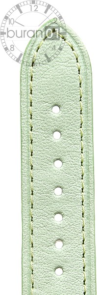   Uhrenarmband Kippfaltschließe - Leder, genarbt, Bio-Kalbsleder - hellgrün mit grüner Naht 