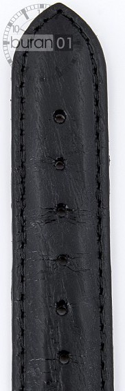   Uhrenarmband BRIG Kippfaltschließe - Leder, glatt - schwarz 