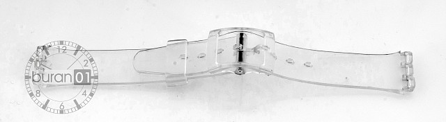   Uhrenarmband Dornschließe - Kunststoff - transparent ohne Naht 