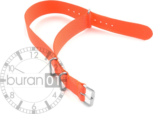   Uhrenarmband - Dorn - Nylon Militär - NEO orange 