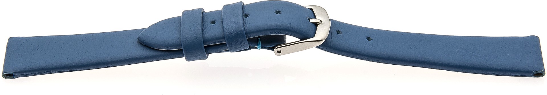   Uhrenarmband Business Dornschließe - Leder, glatt - blau ohne Naht 