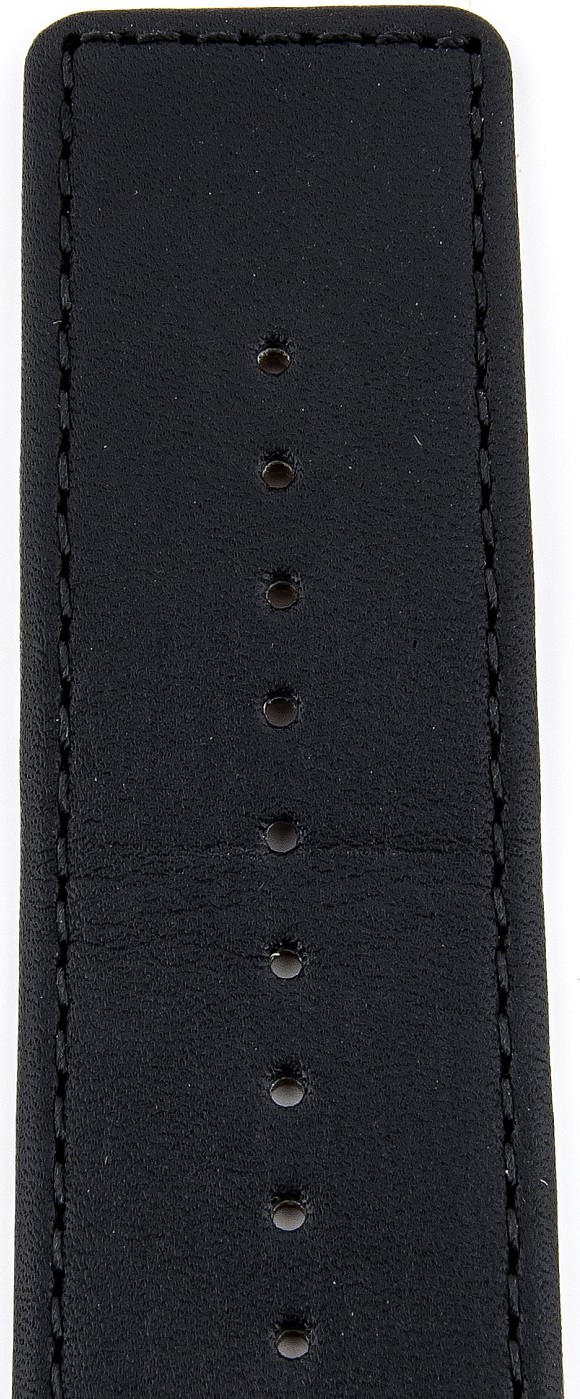   Uhrenarmband Dornschließe - Leder, glatt - schwarz 