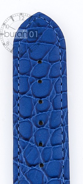   Uhrenarmband Arizona Dornschließe - Leder, geprägt - blau 