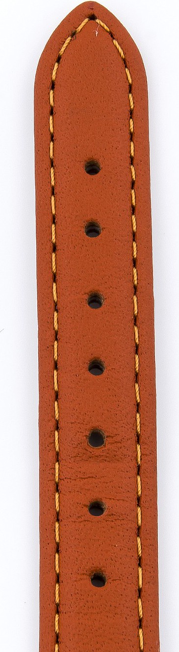   Uhrenarmband 71S Chur Dornschließe - Leder, glatt - Orange mit oranger Naht 