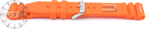   Uhrenarmband Sport Dornschließe - Silikon - Orange ohne Naht 