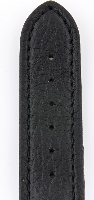   Uhrenarmband Eptide Faltschließe - Leder, genarbt - schwarz 