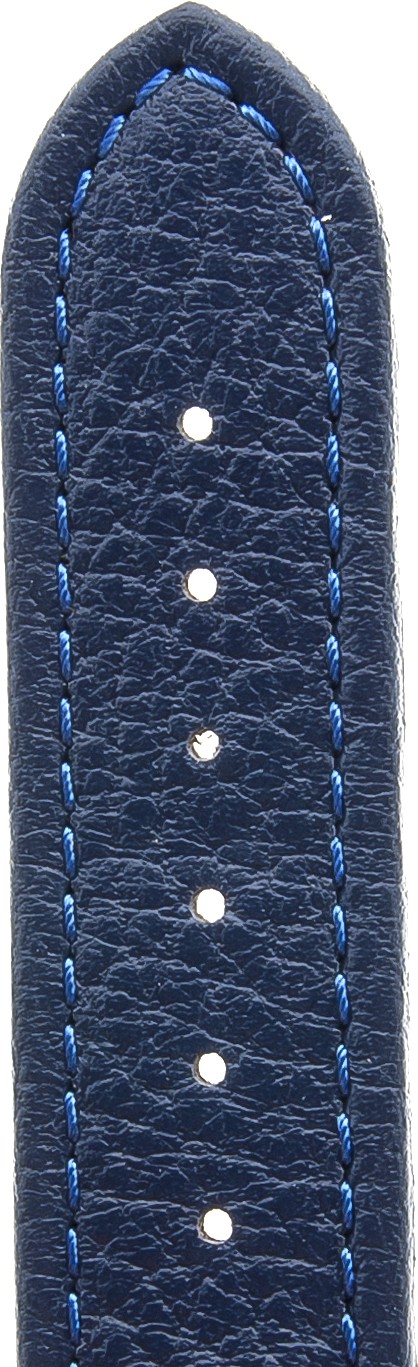   Uhrenarmband Eptide Faltschließe - Leder, genarbt - blau 