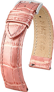   Uhrenarmband Leder rosa mit Dornschließe 