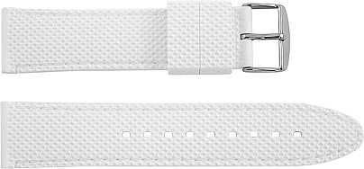   Uhrenarmband Reifen-Muster Dornschließe - Silikon - weiß 