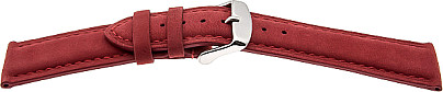   Uhrenarmband Leder, genarbt rot mit Dornschließe 