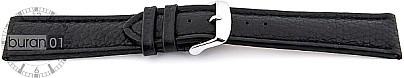   Uhrenarmband Eptide Dornschließe - Leder, genarbt - schwarz 