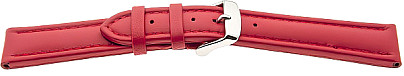   Uhrenarmband Glatt-87A Dornschließe - Leder, glatt - rot 
