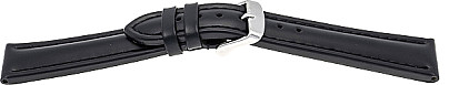  Uhrenarmband Cavaliere 87A Dornschließe - Leder, glatt - schwarz 