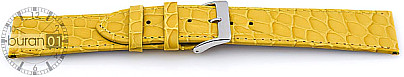   Uhrenarmband Arizona Dornschließe - Leder, geprägt - gelb 