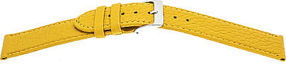   Uhrenarmband Kuba Dornschließe - Leder, genarbt - gelb 