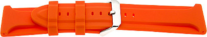   Uhrenarmband Silikon Orange mit Dornschließe, ohne Naht 