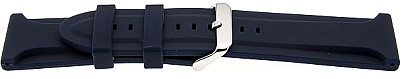   Uhrenarmband 3 Design Dornschließe - Silikon - dunkelblau ohne Naht 