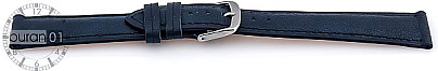   Uhrenarmband Leder, glatt dunkelblau mit Dornschließe 