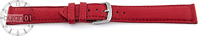   Uhrenarmband Leder, glatt rot mit Dornschließe 