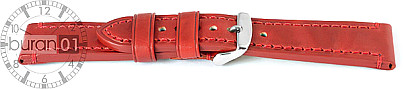   Uhrenarmband Grand Catalonia Dornschließe - Leder, extra stark - rot 