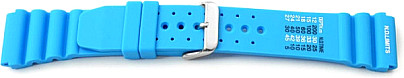   Uhrenarmband Silikon hellblau mit Dornschließe, ohne Naht 