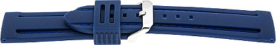   Uhrenarmband Paner Dornschließe - Silikon - blau ohne Naht 