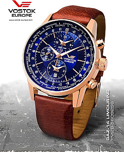 Vostok Europe World Timer Alarm mit Chronograph Funktion 