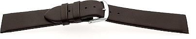   Uhrenarmband Passend für Skagen Uhren Dornschließe - Leder, glatt - dunkelbraun ohne Naht 